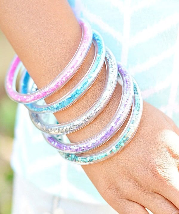 Sparkly Tube Bracelets