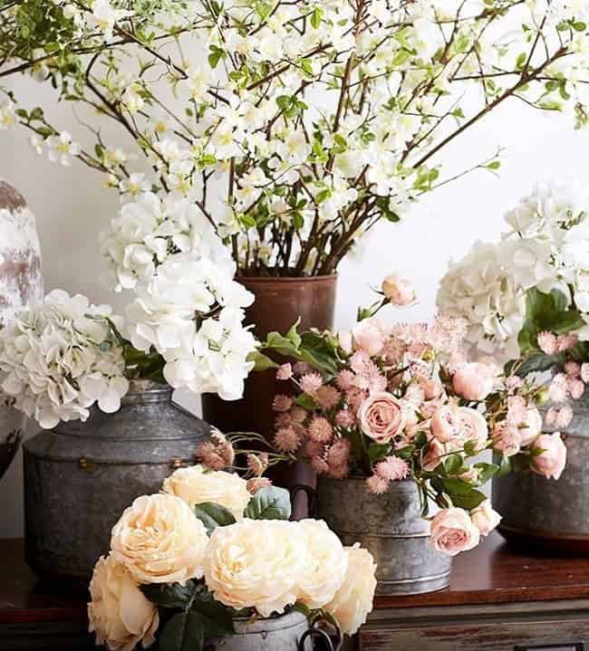 Pots with Blooming Flowers