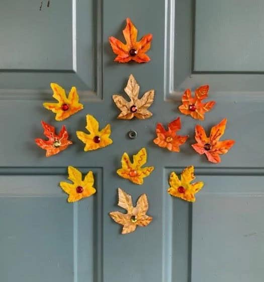 Front Door Fall Leaves