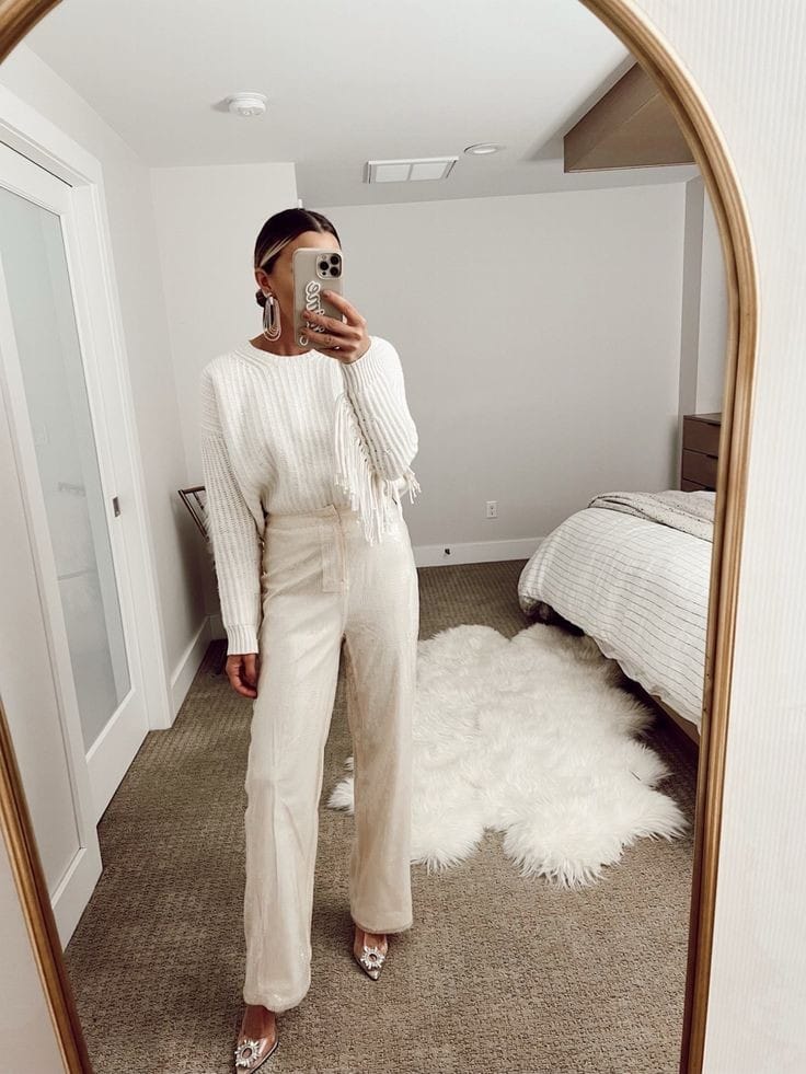 ALL WHITE CHRISTMAS OUTFIT