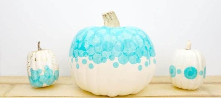 Teal Tissue Paper Pumpkin