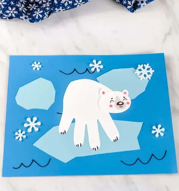 Polar Bear Handprint Craft