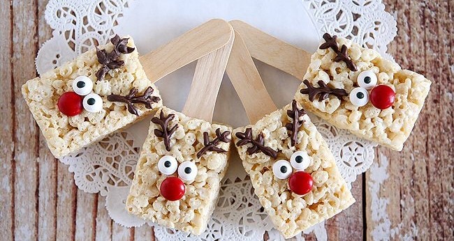 Reindeer Rice Krispie Snacks