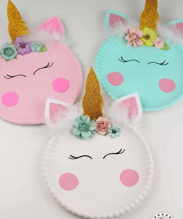 Unicorn Paper Plates for a Party