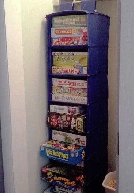 Hanging Board Game Shelf