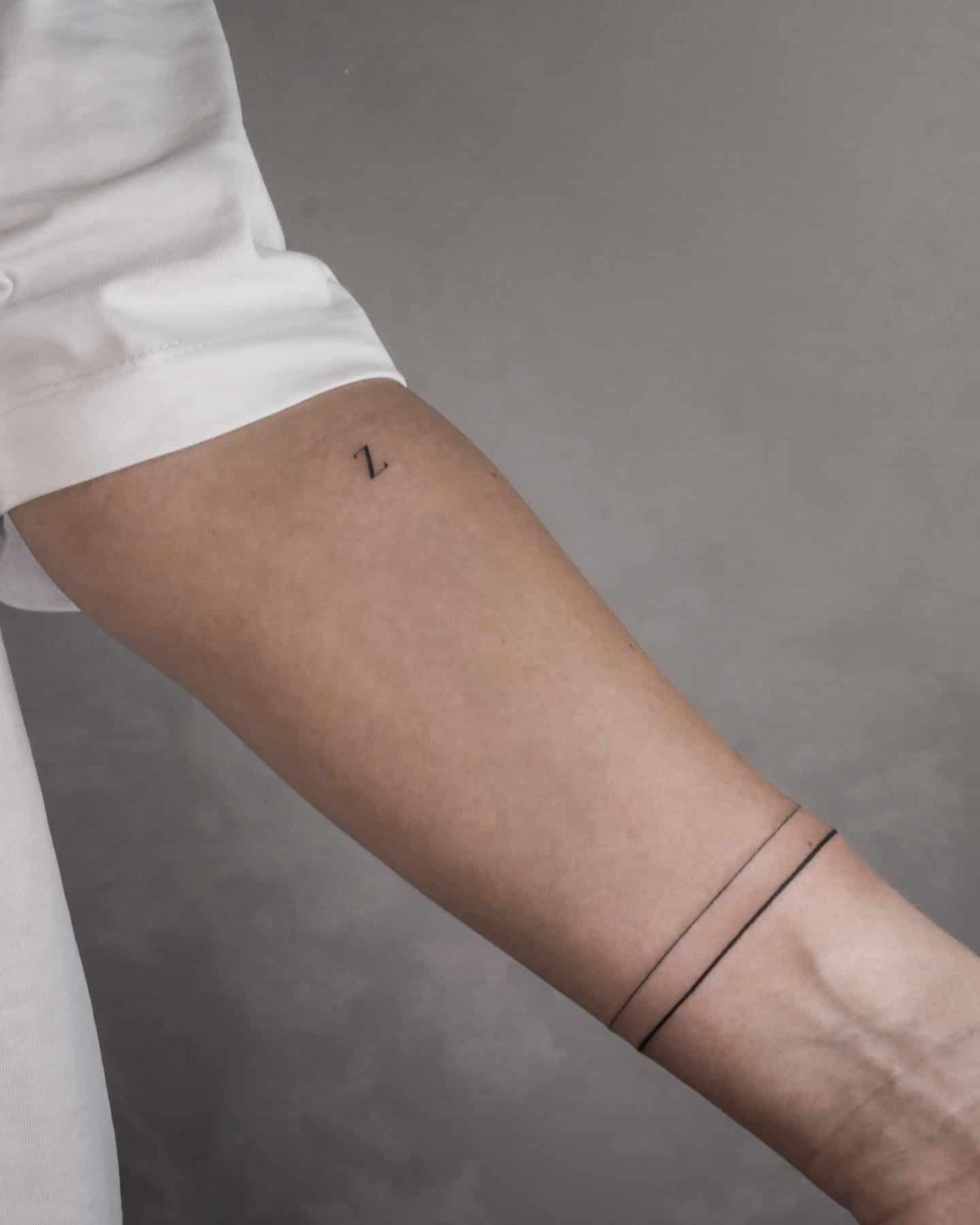 33] Inner ‘Z’ Letter Tattoo: Minimalist Charm