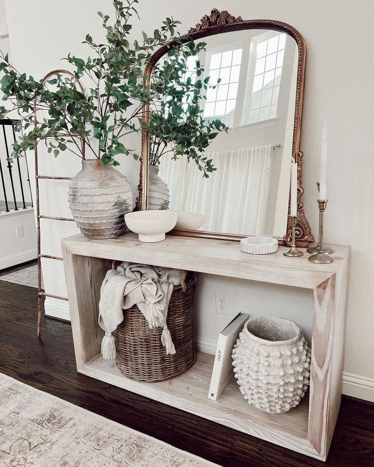 ENTRYWAY TABLE WITH MIRROR