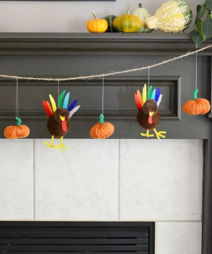 Turkey And Pumpkin Garland