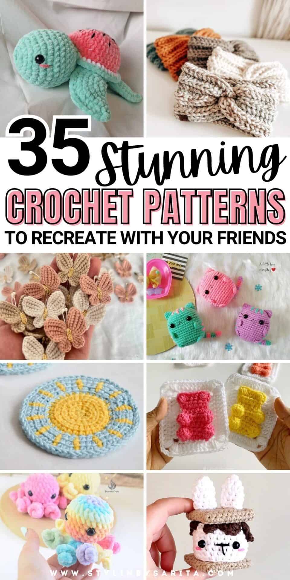 35 FUN DIY CROCHET PATTERNS TO RECREATE