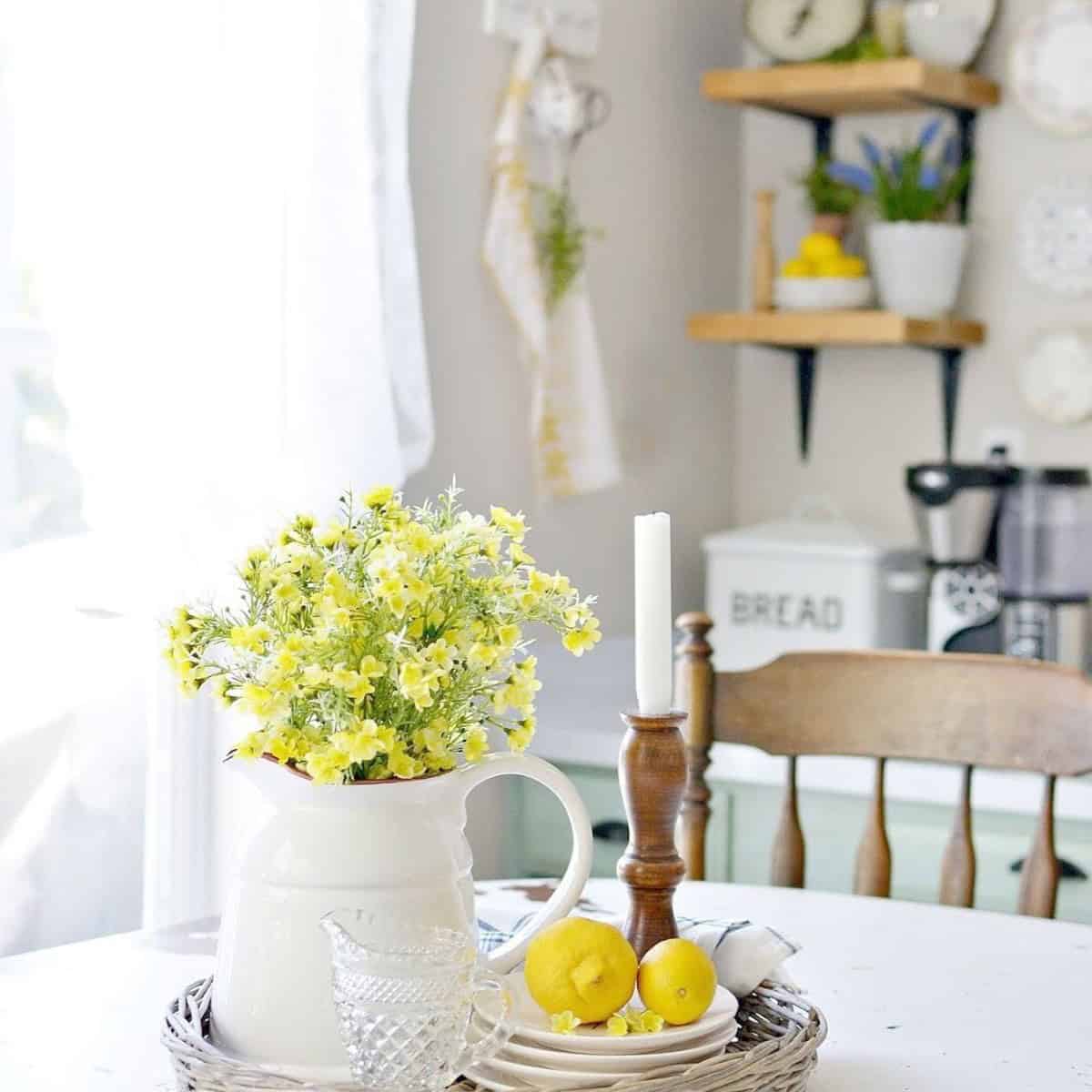 Wicker Basket Table Setting