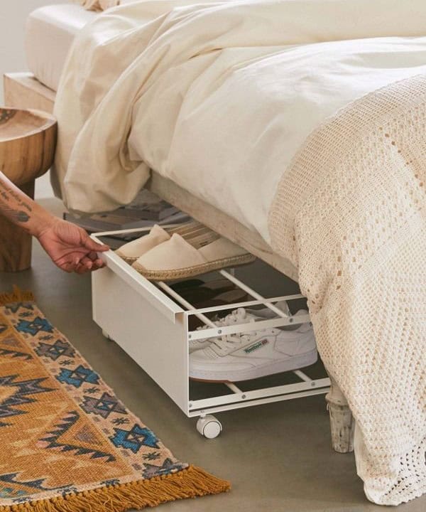 Underbed Rolling Shoe Rack