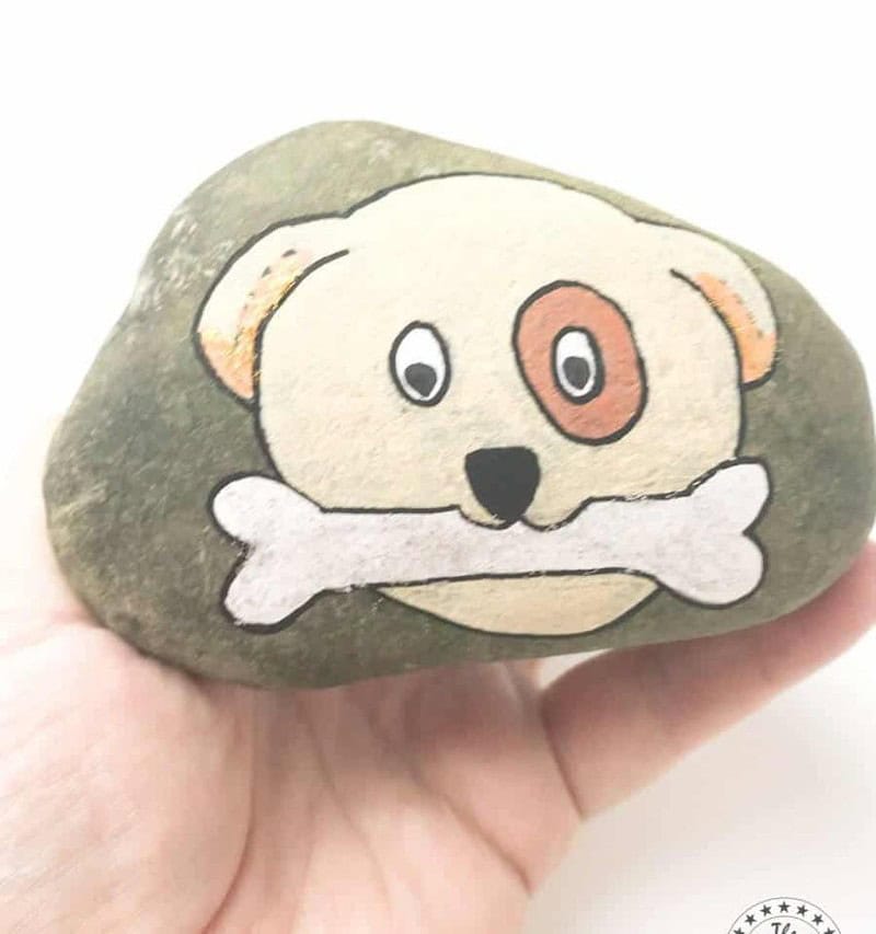 Painted Puppy Rock Pet