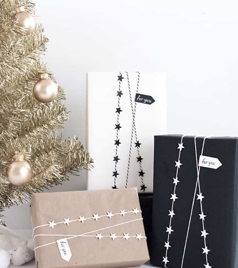 DIY Star Garland Gift Wrap