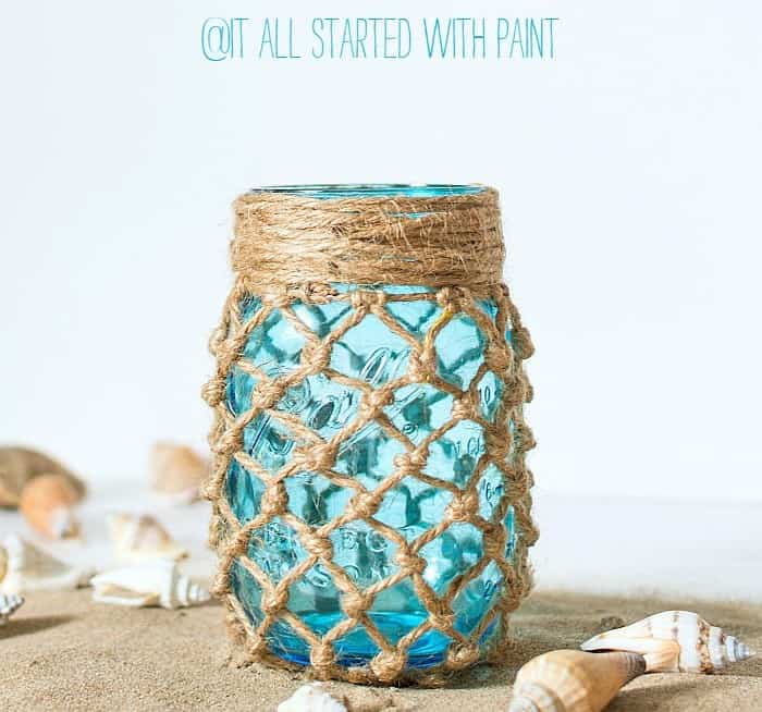 Fishnet Mason Jar