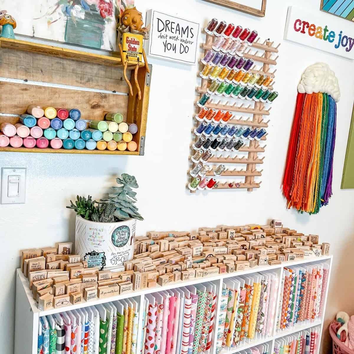 Fabric and Stamp Organization