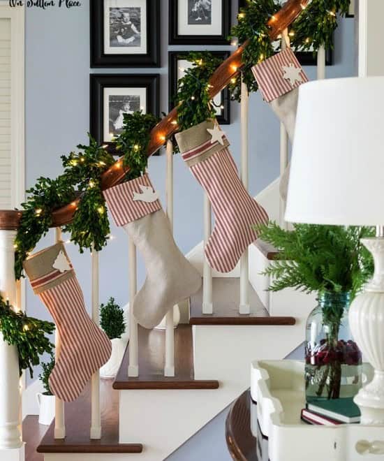 Stocking Staircase Decoration