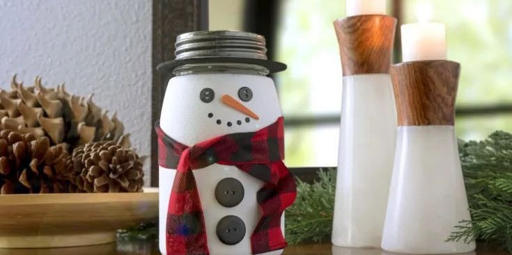 Snowman Mason Jar