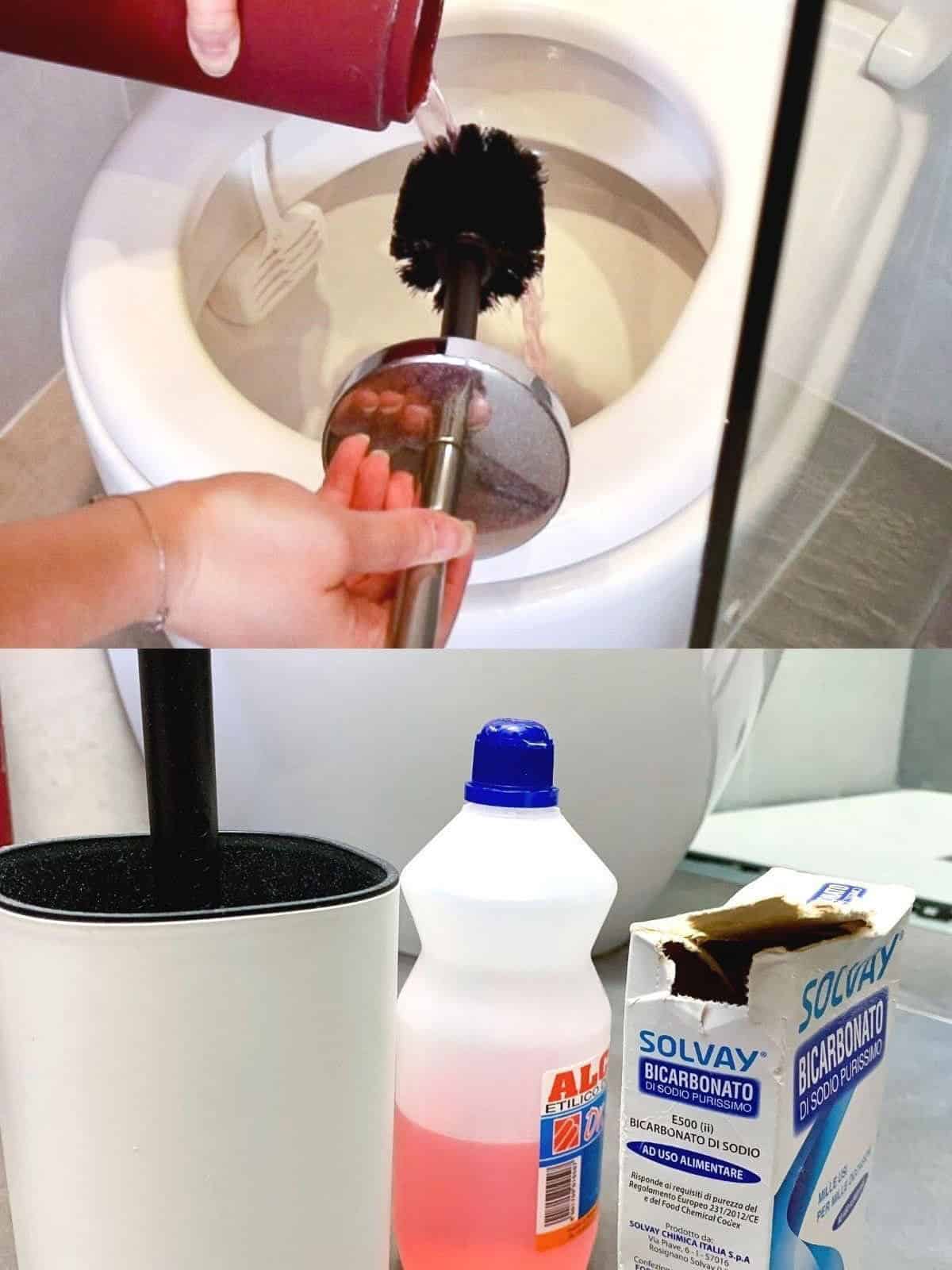 Sanitize Toilet Brush with Baking Soda