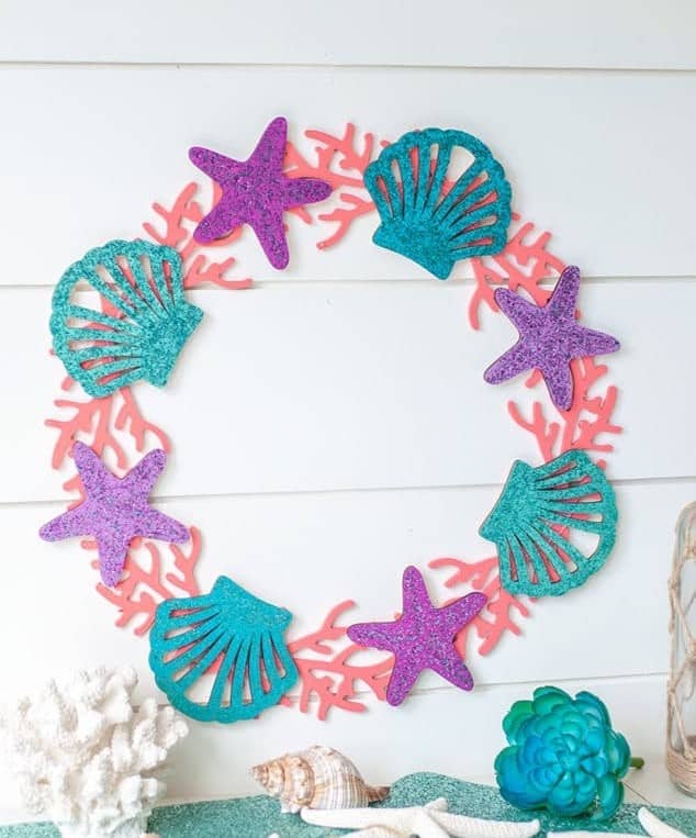 Galaxy Glitter Mermaid Wreath