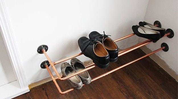 Wall-Mounted Copper Shoe Racks