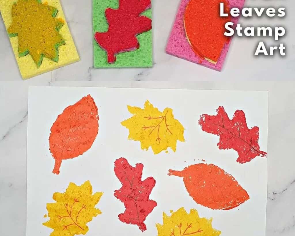 Fall Leaves Stamp Art