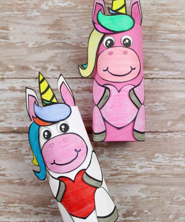 Cardboard Unicorn Figures