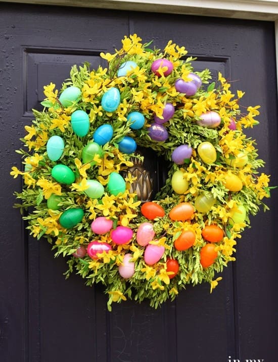 Spray Painted Spring Wreath