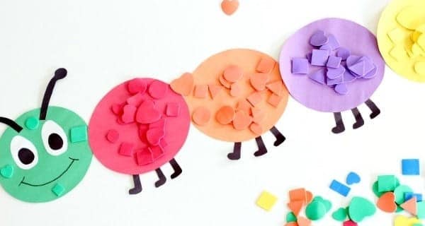 Shape Sorting Caterpillar Craft