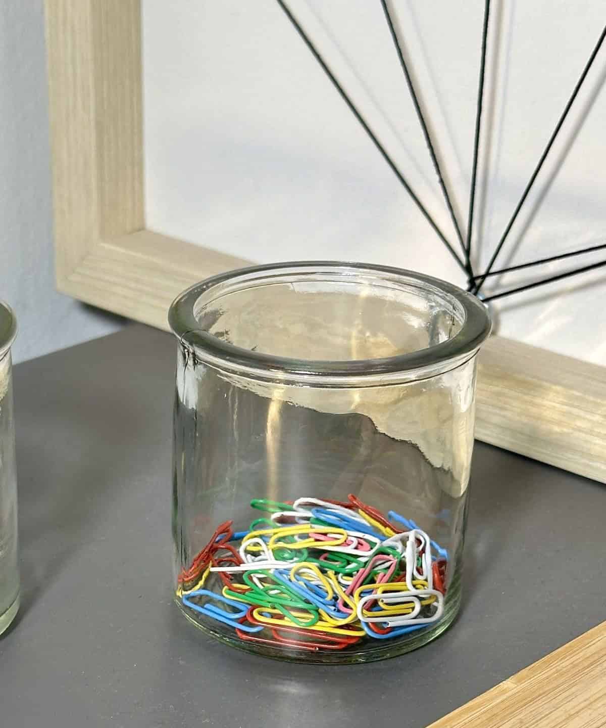 Use Glass Candle Jars To Store Small Items