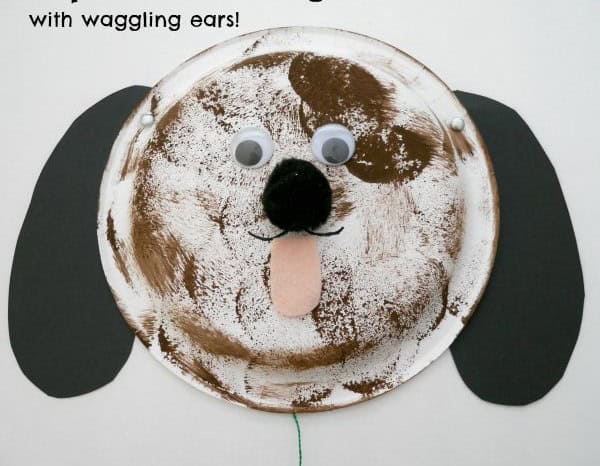 Paper Plate Dog with Waggling Ears