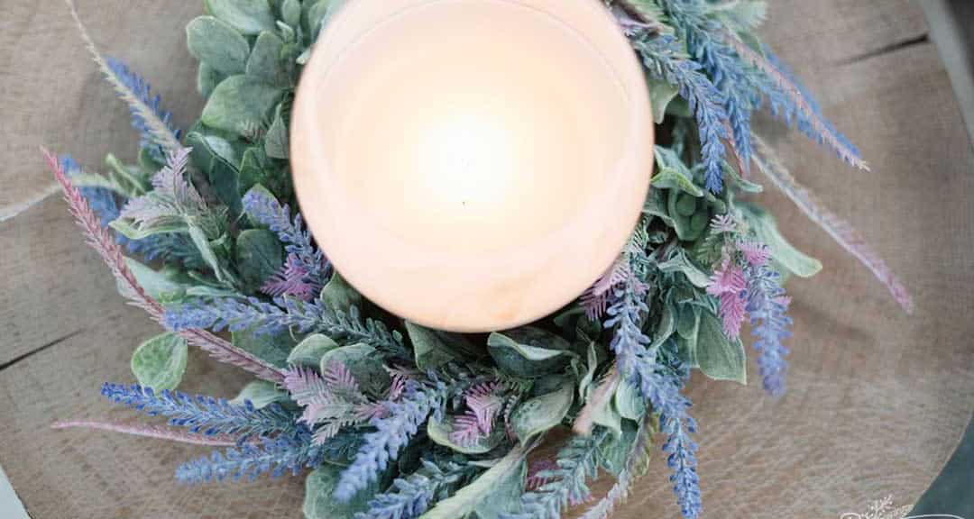 Lavender Candle Wreath