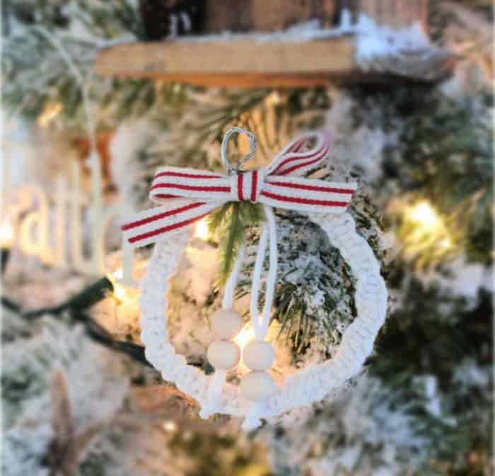 Easy Macrame Christmas Tree Ornaments