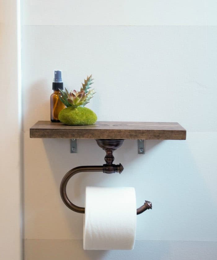 Toilet Paper Holder with Shelf