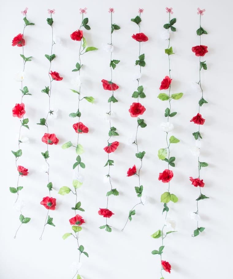 DIY Floral Vine Backdrop