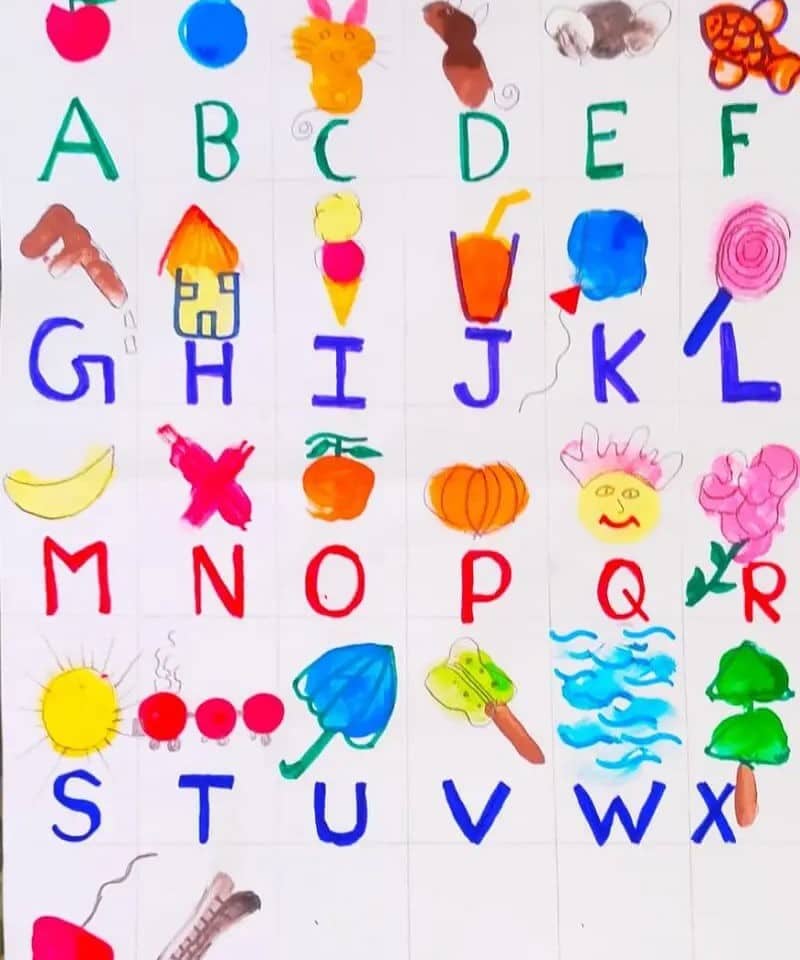 A-Z Finger Painting Activity