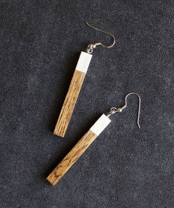 Minimalist Wood Earrings