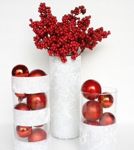 Frosted Vase Centerpiece