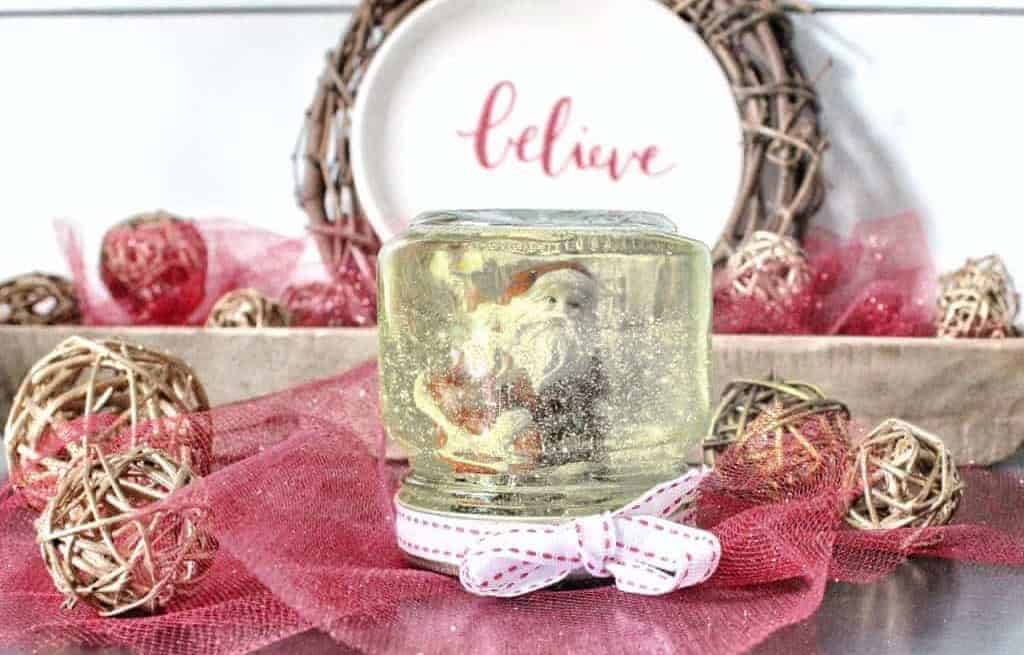 DIY Snow Globe with a Mason Jar