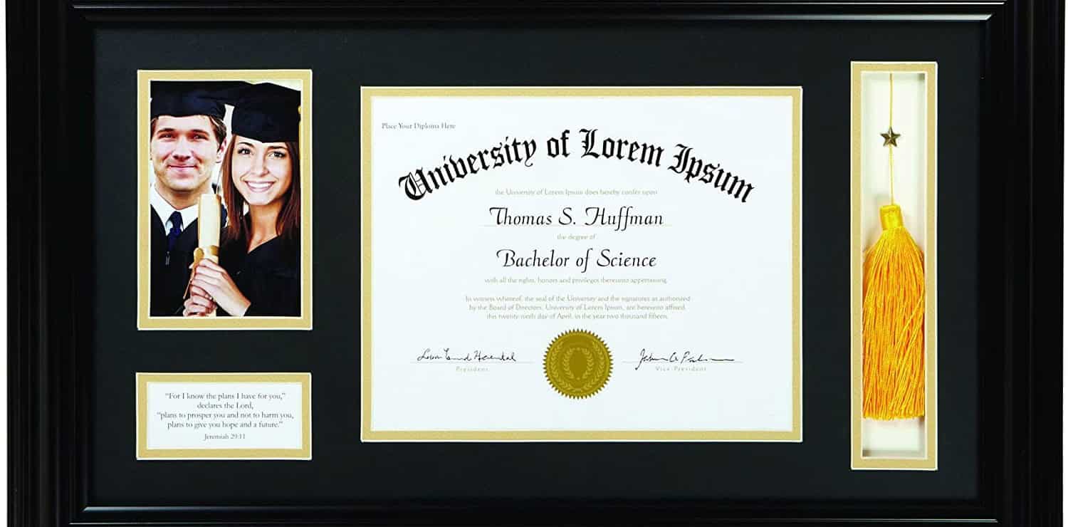 Diploma, Photo, and Tassel Frame