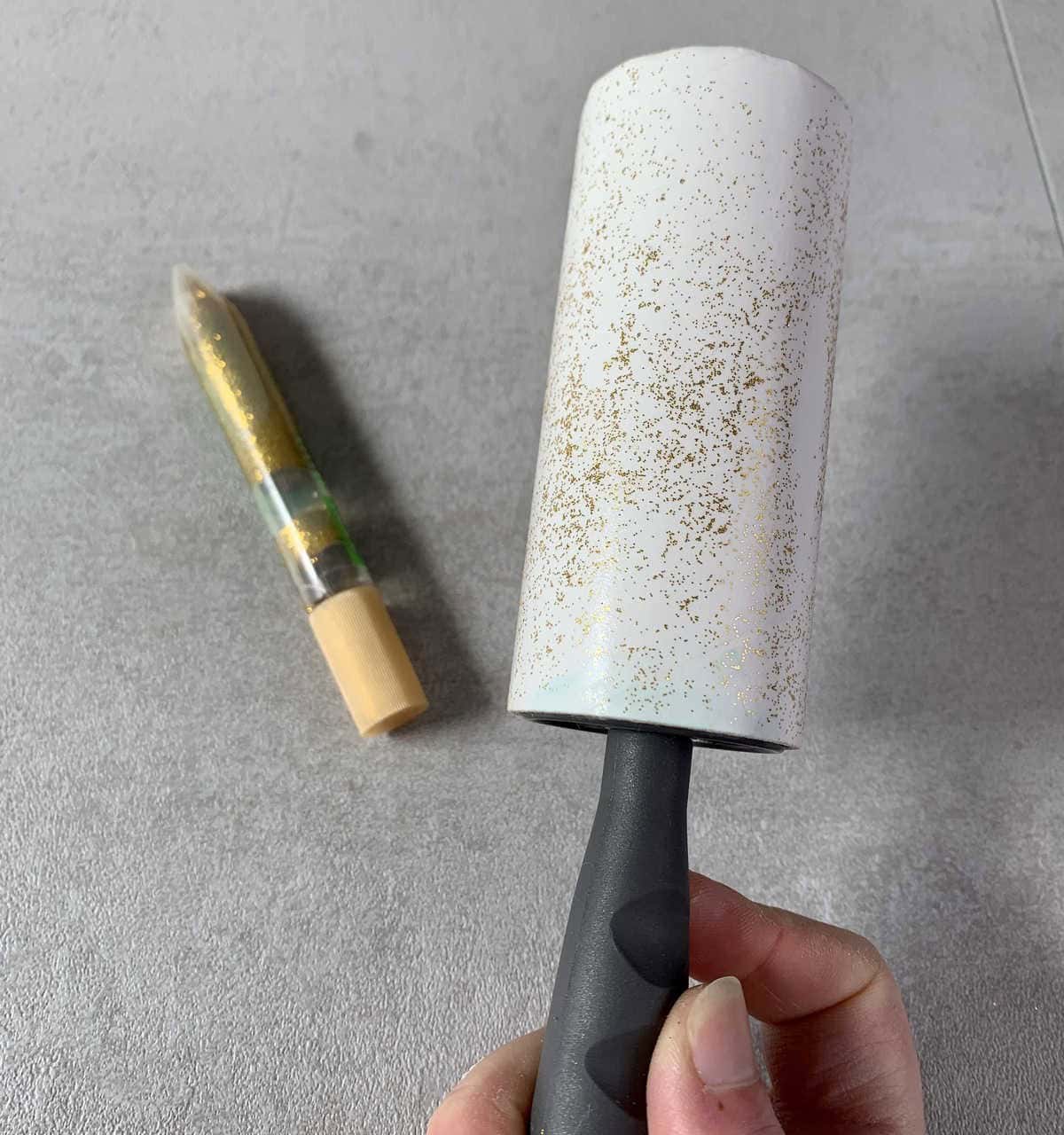 Use A Lint Roller To Clean Up A Glittery Mess