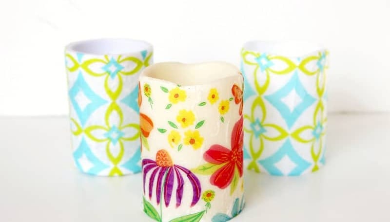 Decoupage Candles