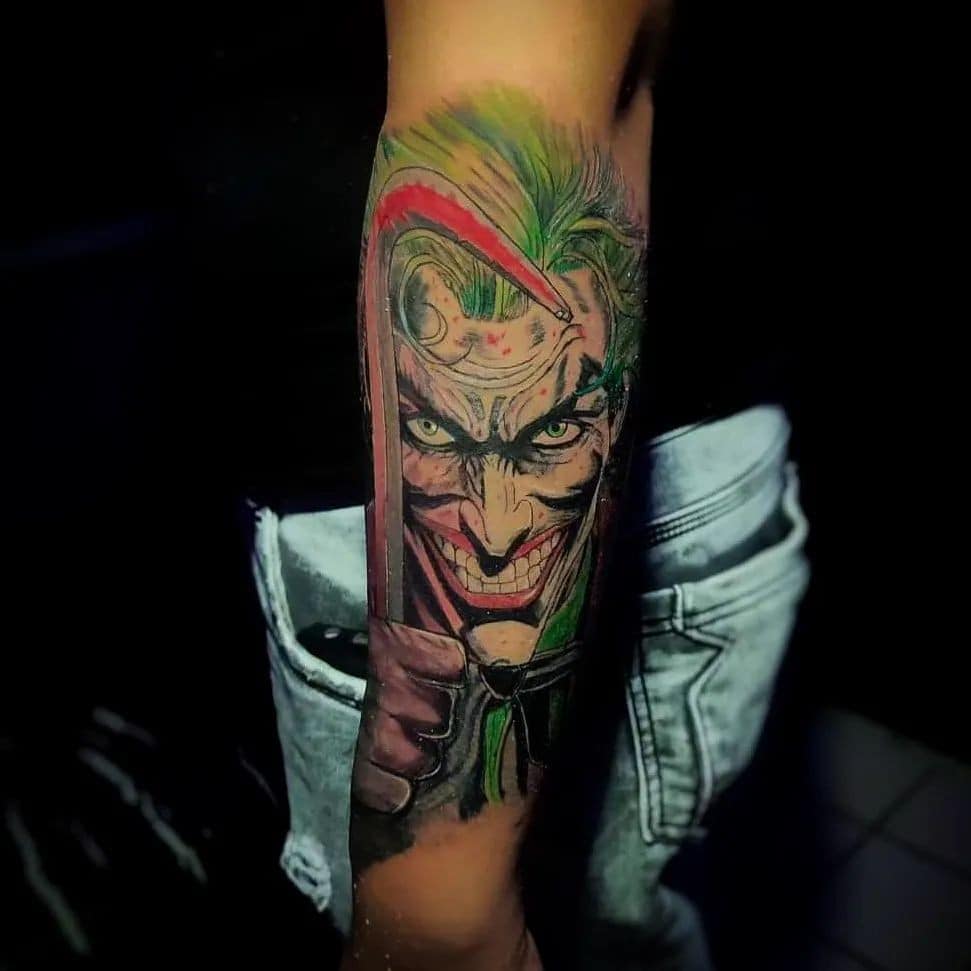 6] Full Color Joker Tattoo on Hand