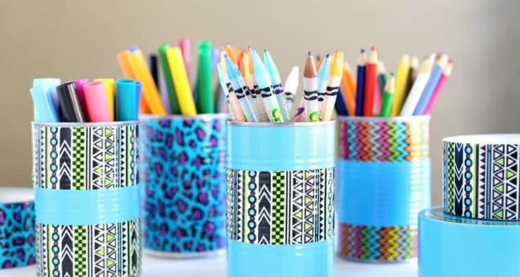 Duct Tape Pencil Holder and Art Organizer