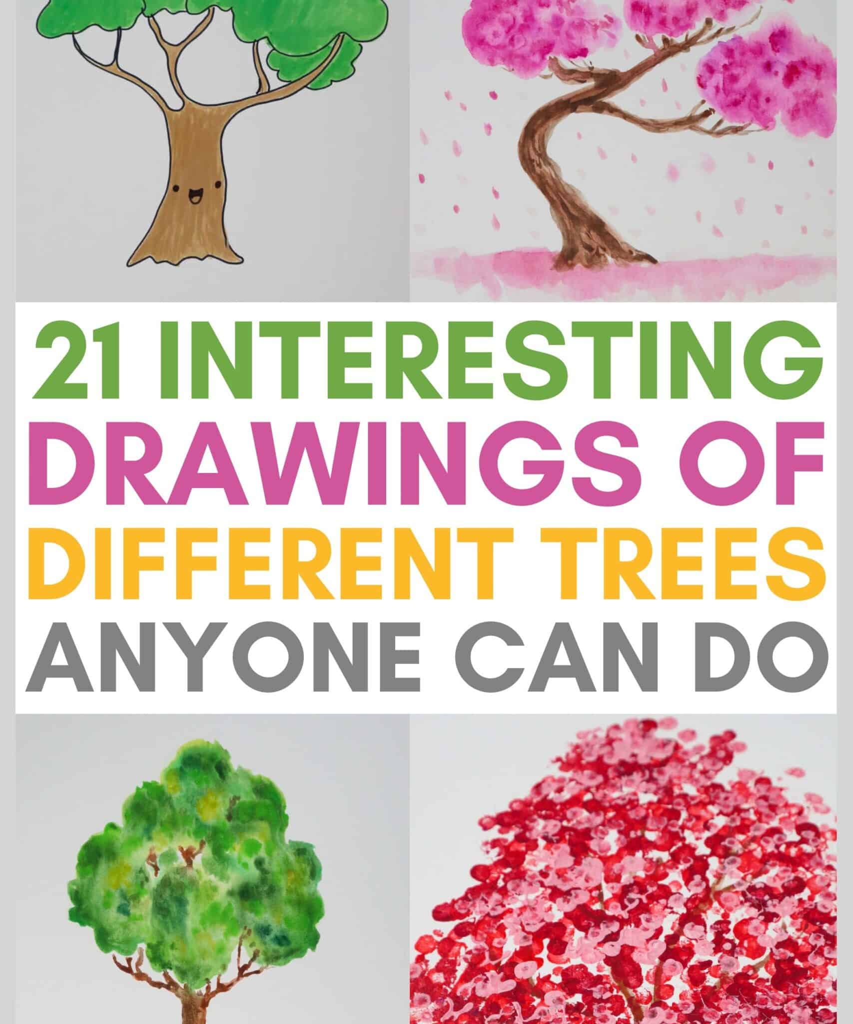 21 Easy Tree Drawing Ideas