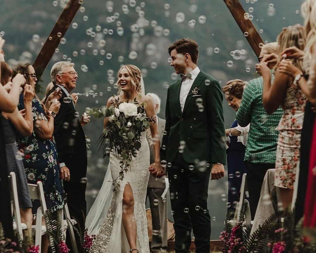 The Bride, The Groom, And The Bubbles