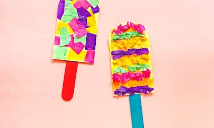 Popsicle Tissue Paper Craft