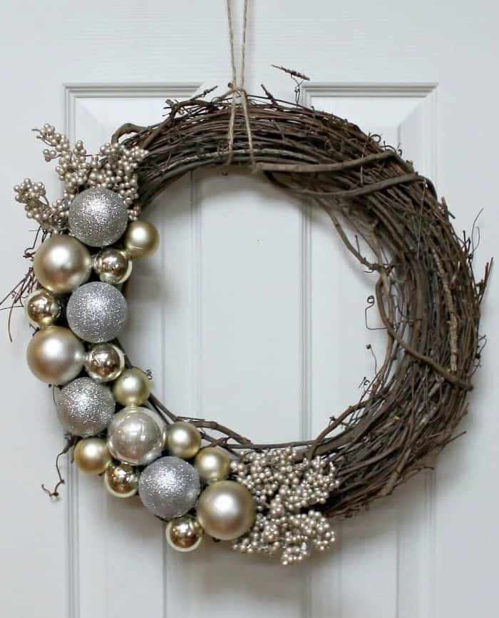 Grapevine Wreath with Ornaments