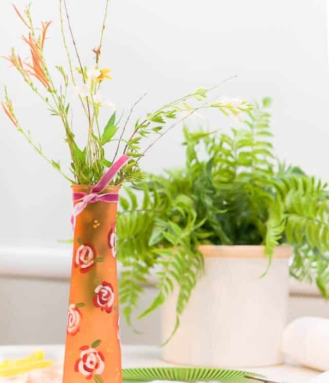 Fall-Themed Dollar Tree Vase