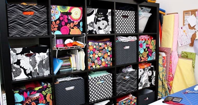 IKEA Expedit Fabric Covered Boxes