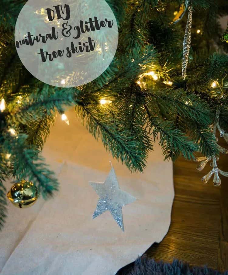 Natural Glittered Tree Skirt